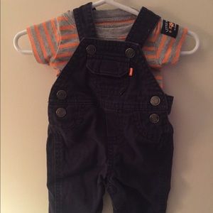 Orange & Blue Baby Bibs Outfit by Carter